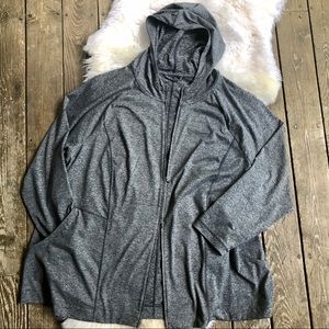 J. Jill Fit Out & About Zip Front Hoodie